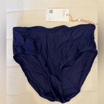 Quince NWT Italian High Rise Navy Blue Bikini Bottom Swimwear Sz S sold out Photo 5