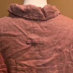 Joie  Linen Shirt Jacket Womens XL Coral Pink Button Front Utility Jacket Photo 4