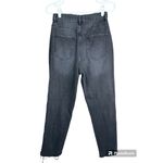 PacSun  Black Distressed High Rise High Waisted Straight Button Fly Jeans Size 26 Photo 1