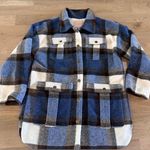 Hutch Brandy Coat shacket blue plaid size medium Photo 2