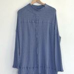 Free People : We The Free Blue Oversized Long Sleeve Top Sz M Photo 1