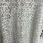prAna  Luiza Swimsuit Cover-Up Hooded‎ Tunic White Chevron Pocket Size Small Photo 1