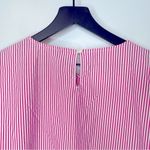 J. McLaughlin  Bella Ruffle Sleeve Striped Crew Neck Drop Shoulder Blouse Size XL Photo 6