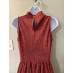 Pact Small Rococco Red Whirlpool Gianna Jumpsuit Cowl Neck Sleeveless Wide Leg Photo 3
