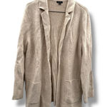 Talbots Wool Blend Blazer Women's Medium Beige Knit Office Casual Layered Photo 0