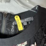 Miss Me  black floral dress M lace lacy sleeves back A LINE lined Photo 2