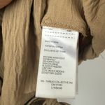 Laundry by Shelli Segal Tan Textured Button Front Tie Waist Short Sleeve Shirt S Photo 4