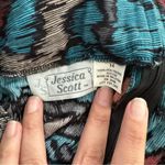 Vintage 80’s Jessica Scott Abstract Geo Print Midi Skirt Blue Photo 7