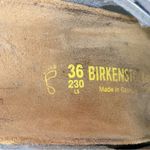 Birkenstock Gizeh Silver Birko-Flor Faux Vegan Leather Slip-On Thong Sandals Photo 7