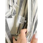 MISA Los Angeles NWT  Domenika V Neck Striped Maxi Dress Gray White Medium Photo 6