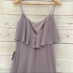 W•too WTOO • Maxi Dress • Ruffle Overlay Spaghetti Straps • Chiffon • Bridesmaid Gown Photo 5