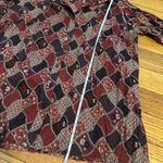 Burgundy and black patchwork blouse Red Size 2X Photo 5