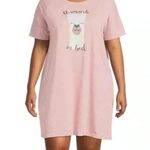 🆕 Plus Size Graphic Sleep Dress from Love at First Sight 2X🆕 Pink Photo 0