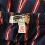 J.Crew Womens Cotton Poplin Pajama Pant In Stripe Navy Blue Red XL Photo 2