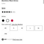 Lulus Timeless poise white rhinestone square neck backless maxi dress M NWT!!!! Photo 10