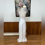 Show Me Your Mumu Elegant New  Jasmine White Satin Halter Dress! Photo 4