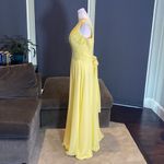 Women’s Yellow Full Length Chiffon V Photo 5
