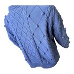 Forever 21 Womens size medium sweater Cornflower blue Cable Panel knit button up cardigan‌‌ Photo 4