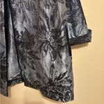 Chico's Chico’s 2P Gray Black Floral Jacquard Metallic Open Front Jacket Topper Photo 6