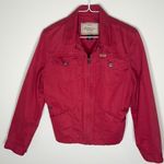 Lauren Ralph Lauren Women’s Red Trucker Jacket Size Petite Small Photo 8