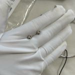 Dolce & Gabbana NWOT Silver Hoop Earrings with White Accents Photo 5