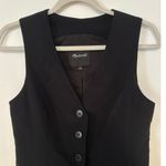 Madewell NWOT  Cutaway Long Vest In Jet Black Size 2 Photo 4