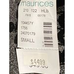 NWT MAURICES WO SIZE Small Black velvet accent design Silver Metallic dress Photo 6