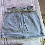 We Wore What  denim cut out mini skirt Light Denim Skirt Indigo Confort ($69) M Photo 13