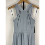 Lulu’s Light Blue Air of Romance Halter Neckline Maxi Flowy Dress Size XS Photo 1