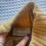 Everlane  The Cloud Checkered Turtleneck Sweater Golden Oak Wheat Medium Photo 1