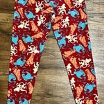 LuLaRoe Disney X Aladdin Print Leggings High Rise Pull On Tall Curvy Photo 1