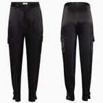 Babaton Refined Satin Cargo Pant - Black - 4 Photo 2