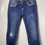 Miss Me Jeans Rise To The Occasion Mid-rise Easy Crop Stretch Capri Bling 26 Photo 0