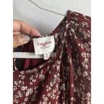 Hayden Los Angeles Textured Maroon Floral Tiered Midi Dress Pockets Women's 1XL Photo 6