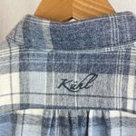 Kuhl  Gray & White Plaid Checker Button Up Long Sleeve Fleece Top S Photo 4