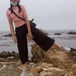 Topshop navy pleated trousers pants Photo 1