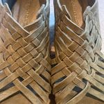 Chocolat Blu  Cork Wedge Platforms Sundance Free People 6.5 Olive Moss Green Photo 6