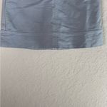 Boden Light Blue Front Pockets Cotton Back Zip Mini Skirt Size 8 Gray Photo 2