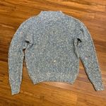 Yarnworks Knit Sweater Womens Large Blue Mock Neck Pullover Colorful Knitwear Photo 0