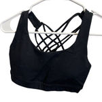 Lululemon  Strappy Cross Back Black Sports Bra Size 8 Crisscross Photo 0