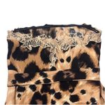Valentino Garavani animal print brown black lace strapless Y2K dress Sz 42 US 6 Photo 6