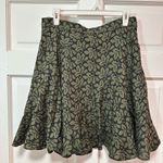 Ann Taylor  Sage Green Floral Crochet Fit and Flare Skater Mini Skirt Size 10 Photo 1