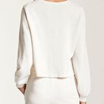 New Lanston Cutout Cross Front Pullover Lightweight Sweatshirt Off White Size XS Photo 1