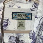 Shyanne  White and Purple Floral Shirt Photo 2