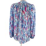 Lilly Pulitzer  Silk Elsa Top Red Right Return Sailboat Blouse Shirt Sz S Photo 1