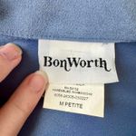 American Vintage Vintage blue faux suede cottagecore grandma embroidered long sleeve button up Photo 4