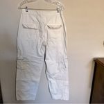 Cali 1850 ‎ White Modern Tech Look Wide Leg Baggy Cargo Pants Photo 5