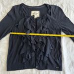 Abercrombie & Fitch  Y2K Navy Blue Ruffle Cardigan  Photo 4
