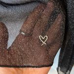 Victoria's Secret Y2K Black Silver Glitter Metallic Sheer Top XS/S Sexy Clubbing Photo 2