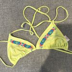 Xhilaration MOVING SALE Neon Yellow Beaded Bikini Top Photo 5